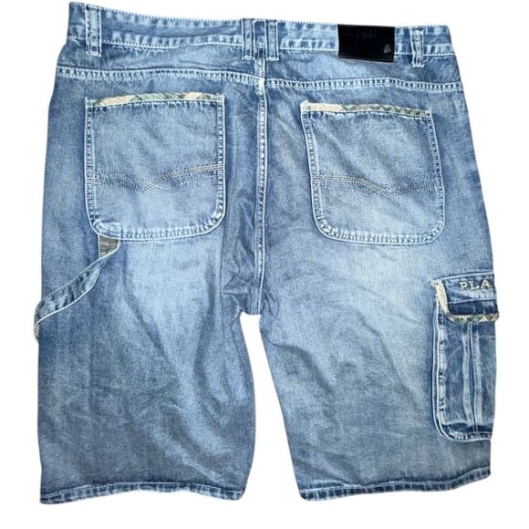 Men’s VTG oversized jorts Play‎ Bigg brand Knee-Length blue Jean Shorts size 42 - Picture 6 of 9